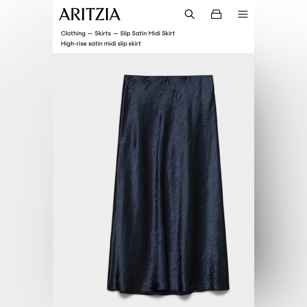 Babaton Aritzia Navy Skirt